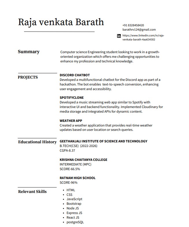 Resume Preview